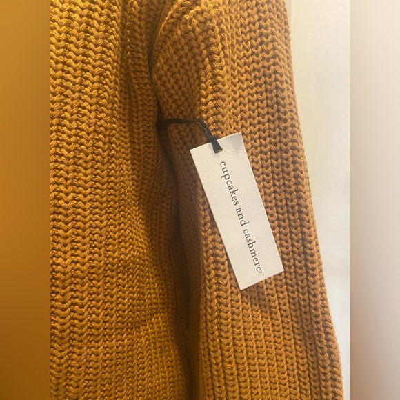 Color curry funnel neck cotton shaker stitch sweater - Picture 2 of 4